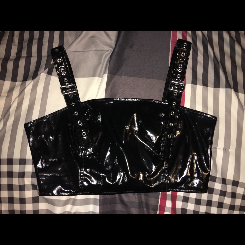 Forever 21 Vinyl Crop Top